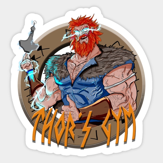 Thor's Gym Sticker by Actualsuperhero